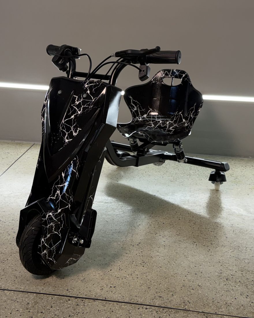 Drift Trike Elétrico na cor Preto Marmorizado na Elétricas Brasil, Anápolis, foto 1