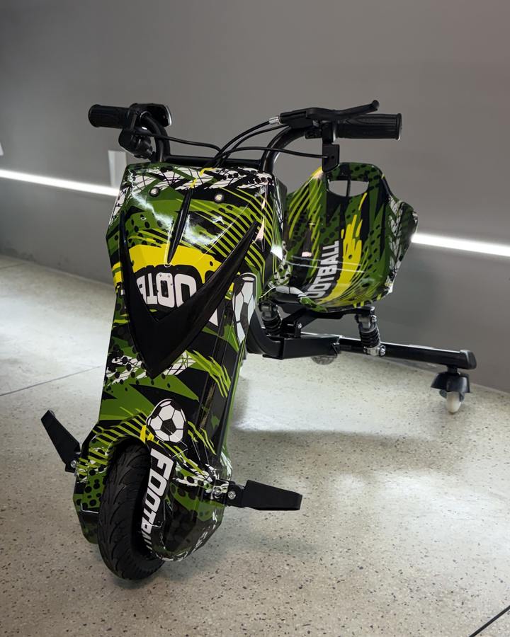 Drift Trike Elétrico na cor Verde Futebol na Elétricas Brasil, Anápolis, foto 2